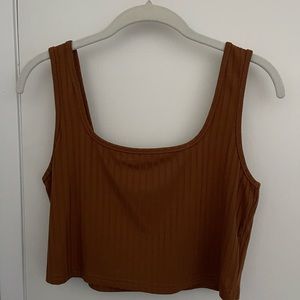 light brown crop top
